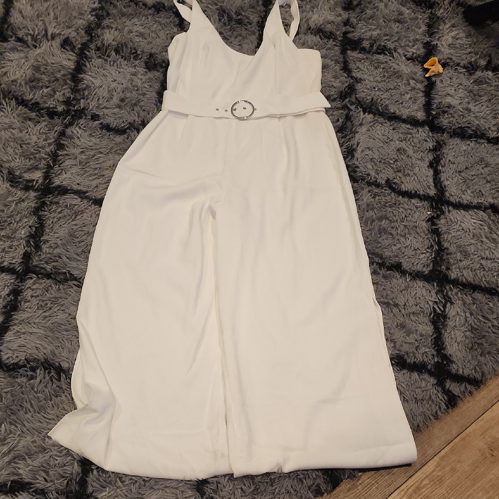 Club Monaco White Jumpsuit with Belt